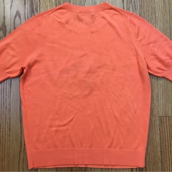 Twiggy London Orange Lobster Graphic Short Sleeve Crew Neck Knit Sweater Top - Picture 12 of 15